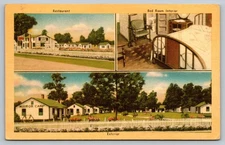 Vintage Mirror Tourist Court Postcard 12 Miles South Savannah GA