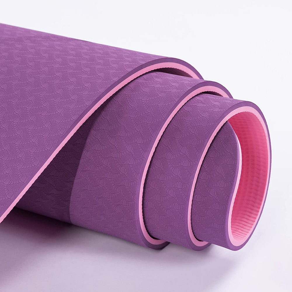 Eco-Friendly Non-Slip 1/4" Thick Anti-Tear Yoga and Pilates Fitness Mat