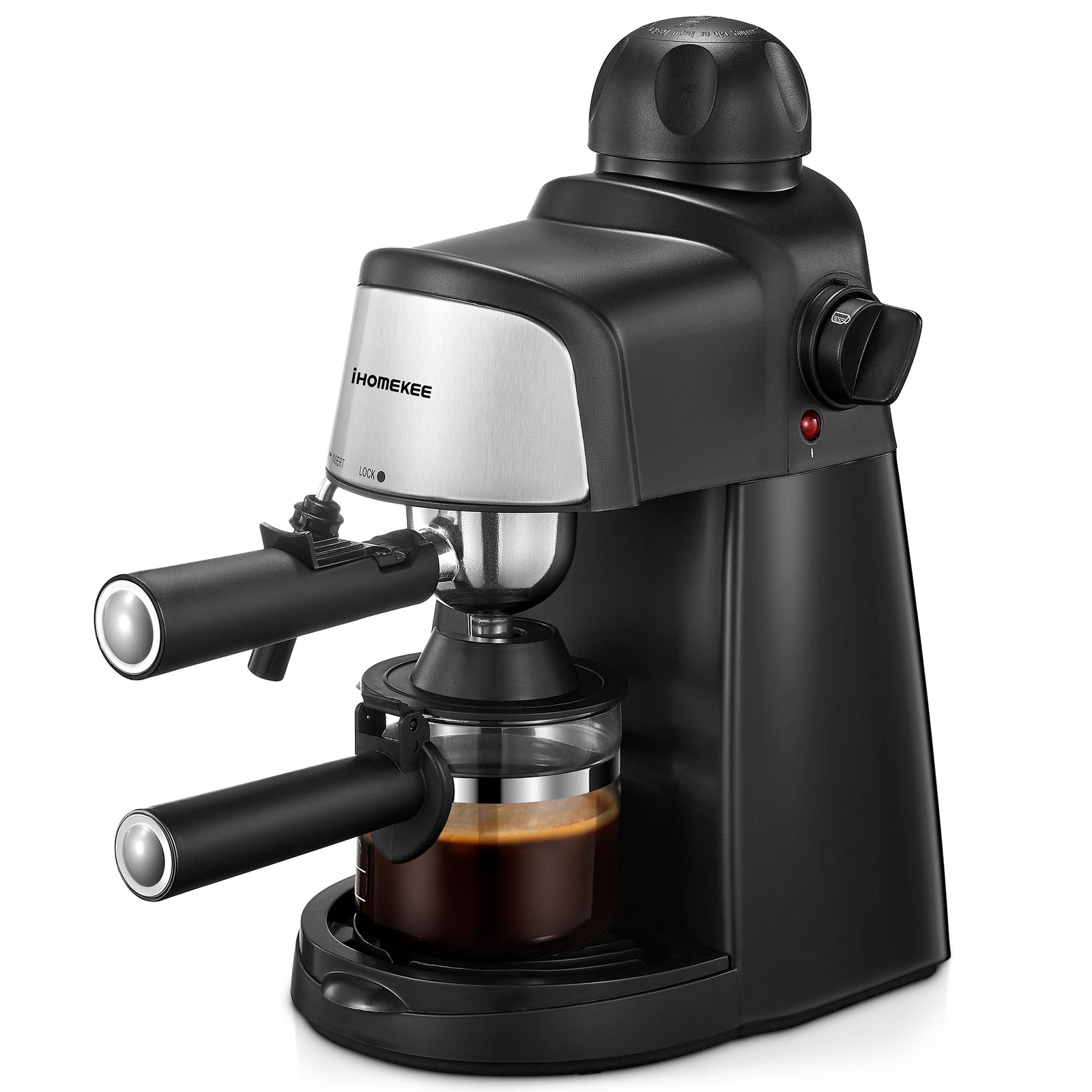 Ihomekee Espresso Machine 3.5Bar Espresso and Cappuccino Machine with Fast He...