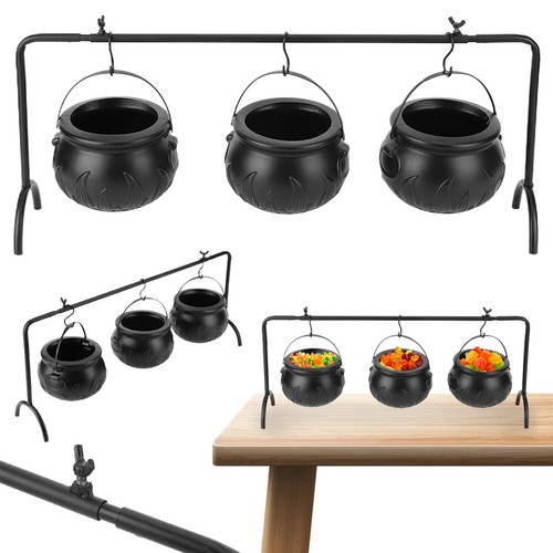 3 Pack Black Candy Bucket Kettles for Indoor and Outdoor Use, Home &