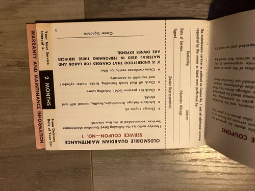 66 1966 Oldsmobile Owner Protection Plan Booklet - Bild 3 von 3