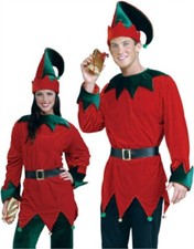 Mens Womens Santa Helper Elf Economy Costume Size Large