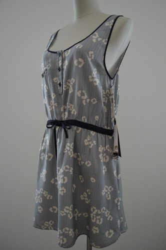 NWT $88 Quiksilver Roxy SMALL S Silk Cotton Leopard Cutout Summer Dress Sundress - Picture 5 of 10