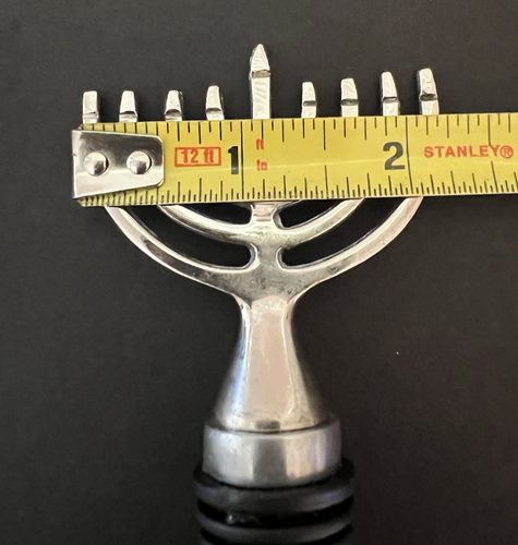 Wine Bottle Stoppers Star of David & Menorah Silver Color Lot of 2 no Box - Picture 8 of 8