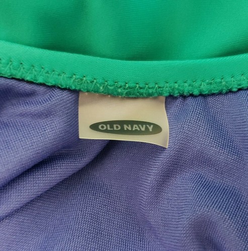 Old Navy Womens One Piece Swimsuit XXL Green Cutouts Bow Front Tank Style Lined - Picture 5 of 6