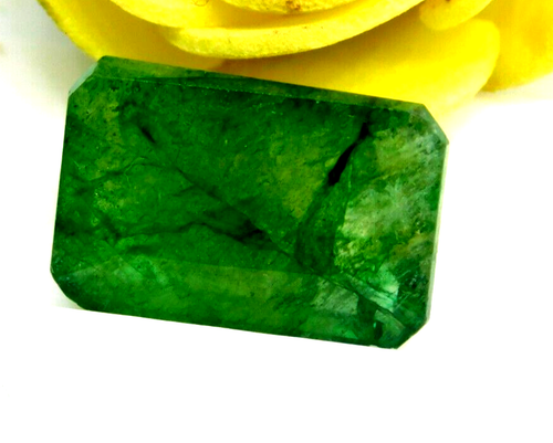 8.30Natural Certified Colombian Emerald Loose Gemstone Emerald Cut 15.3X10.2mm - Picture 4 of 6