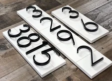 5" Floating House Address Numbers, Modern Mailbox Number, Metal Black