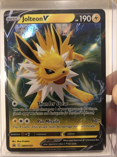 Pokémon TCG Jolteon V SWSH Black Star Promo SWSH151 Promo Near Mint