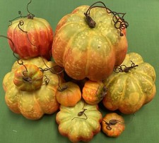 Pumpkins 12 Assorted sizes Decorative Styrofoam Halloween/Fall Pumpkins