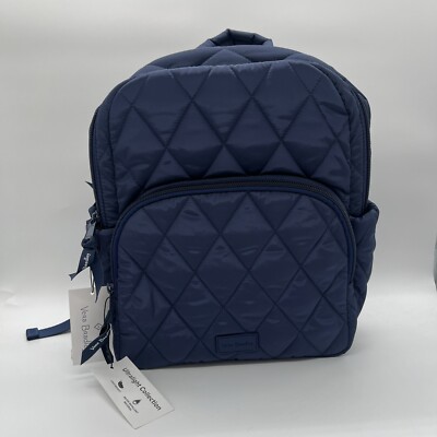 Vera Bradley Ultralight Compact Backpack Scroll Navy 37349  display picture 1