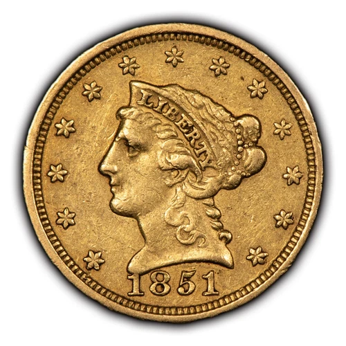 1851 $2.50 Liberty Head Gold Quarter Eagle - Luster - XF/AU - SKU-G1923