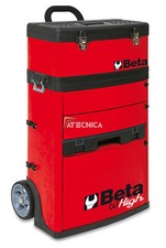 Trolley carrello Beta Tools C41H R cassettiera portautensili a 2 moduli rosso