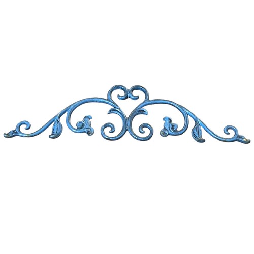 Cast Iron Topper Antique Blue Finish Fleur De Lis 24” Wall Plaque eBay