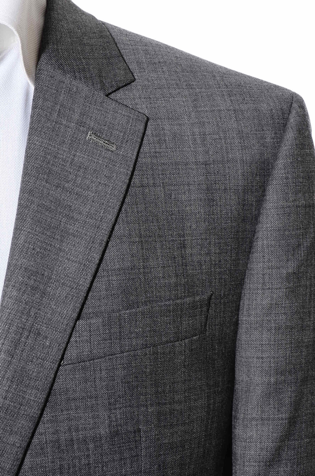 42R Chaps Gray Worsted-Wool Two-Button Single-Bre… - image 3