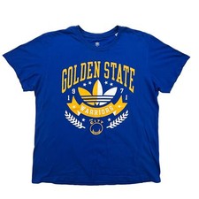 Golden State Warriors Shirt Mens XL Blue Adidas NBA Basketball The City Logo