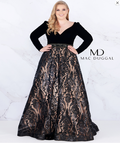 MAC DUGGAL FABULOUSS VELVET \u0026 SEQUIN 
