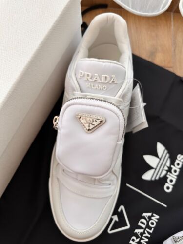Prada x Adidas Re-Nylon Forum Low White Sneakers - Picture 6 of 23