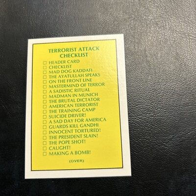 C37d Terrorist Attack Piedmont Candy Co. 1987 #2 Checklist