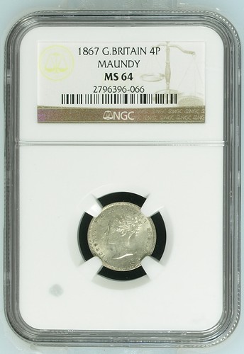 1867 - Great Britain - 4 Pence (Maundy) - NGC MS64 - Picture 3 of 8