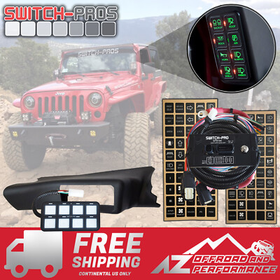 Switch-Pros A-Pillar 8 Switch Mount System Kit for 2007-2018 Jeep Wrangler JK 