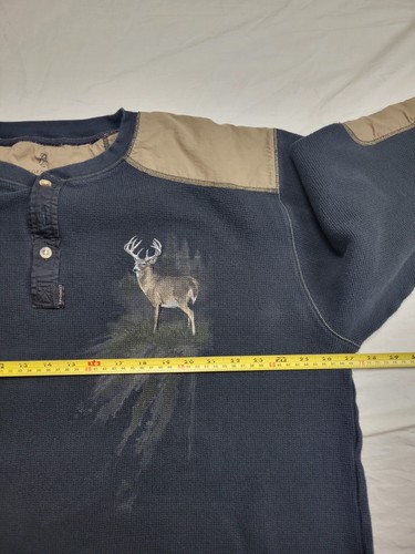 Sudadera Térmica Henley Manga Larga Gráfica Ciervo Legendario Años 90 De Colección Para Hombre’s 3XL - Imagen 5 de 8