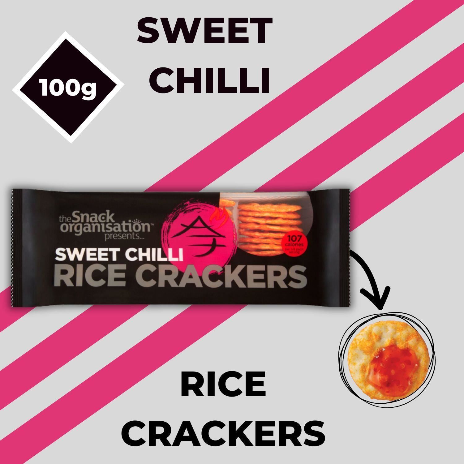 Snack Organisation Rice Sweet Chilli Crackers with Delicious Taste 100g