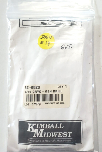 5/16" Cryo-Gen KIMBALL MIDWEST DRILL BITS: 82-6520 5-CT. DRILL#14 - Picture 5 of 5