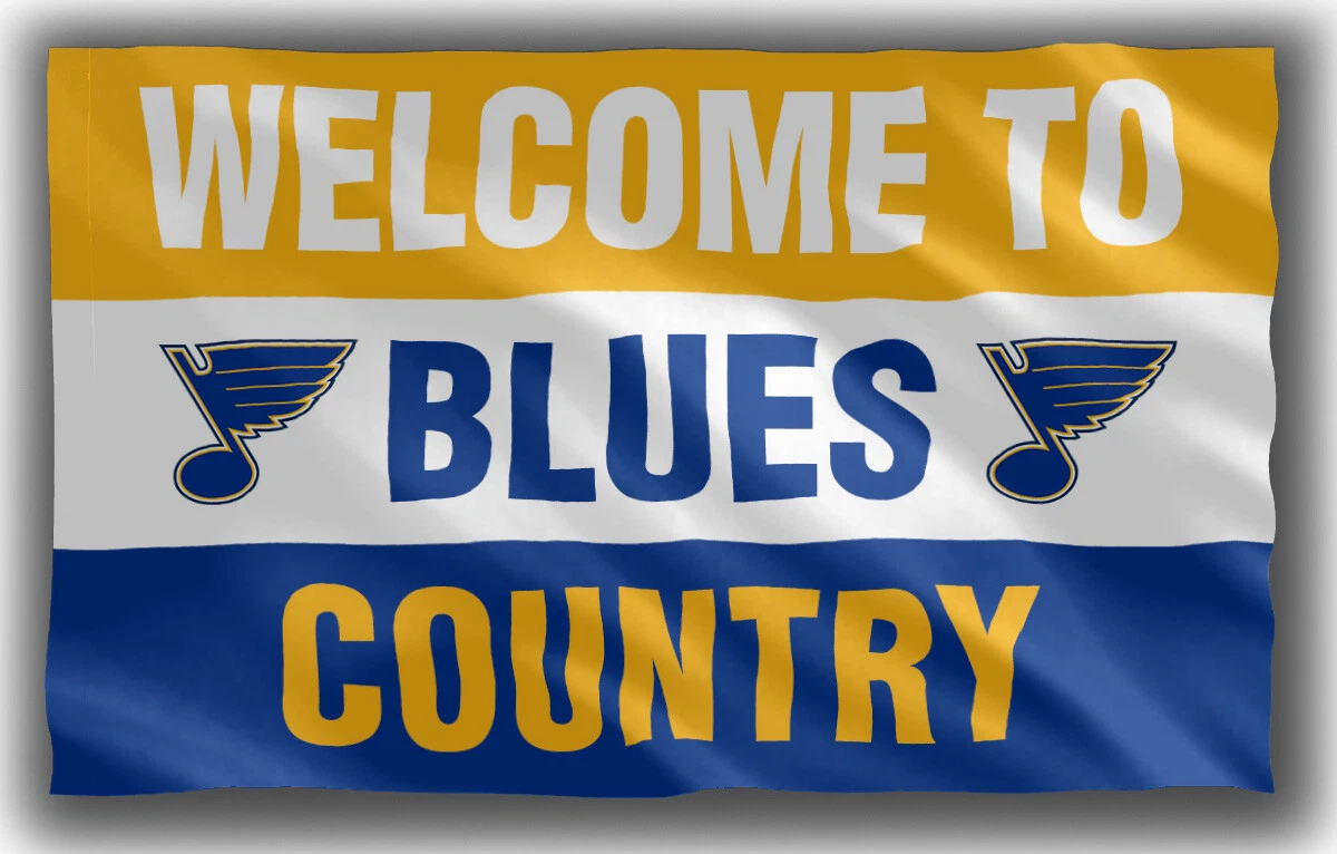 St.Louis Blues Flag Welcome to BLUES Country 90x150cm 3x5ft Hockey Best  banner