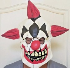 Halloween Disfraz de Rubí Circo Infierno Payaso Malvado Media Máscara Látex