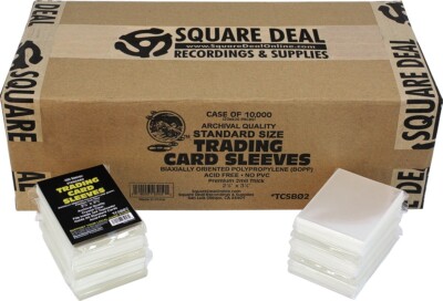 trading card storage sleeves Sleeves, PVC Hard Card Protector Waterproof Card - Clear High transparents and waterproof for ensure you can keep contents visible and safe when you storage your cards 1000 Count Card Sleeves Toploaders