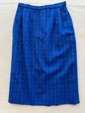 Vintage Pendleton Virgin Wool Pencil Skirt Women's 8 NWT Retro Blue MSRP 98