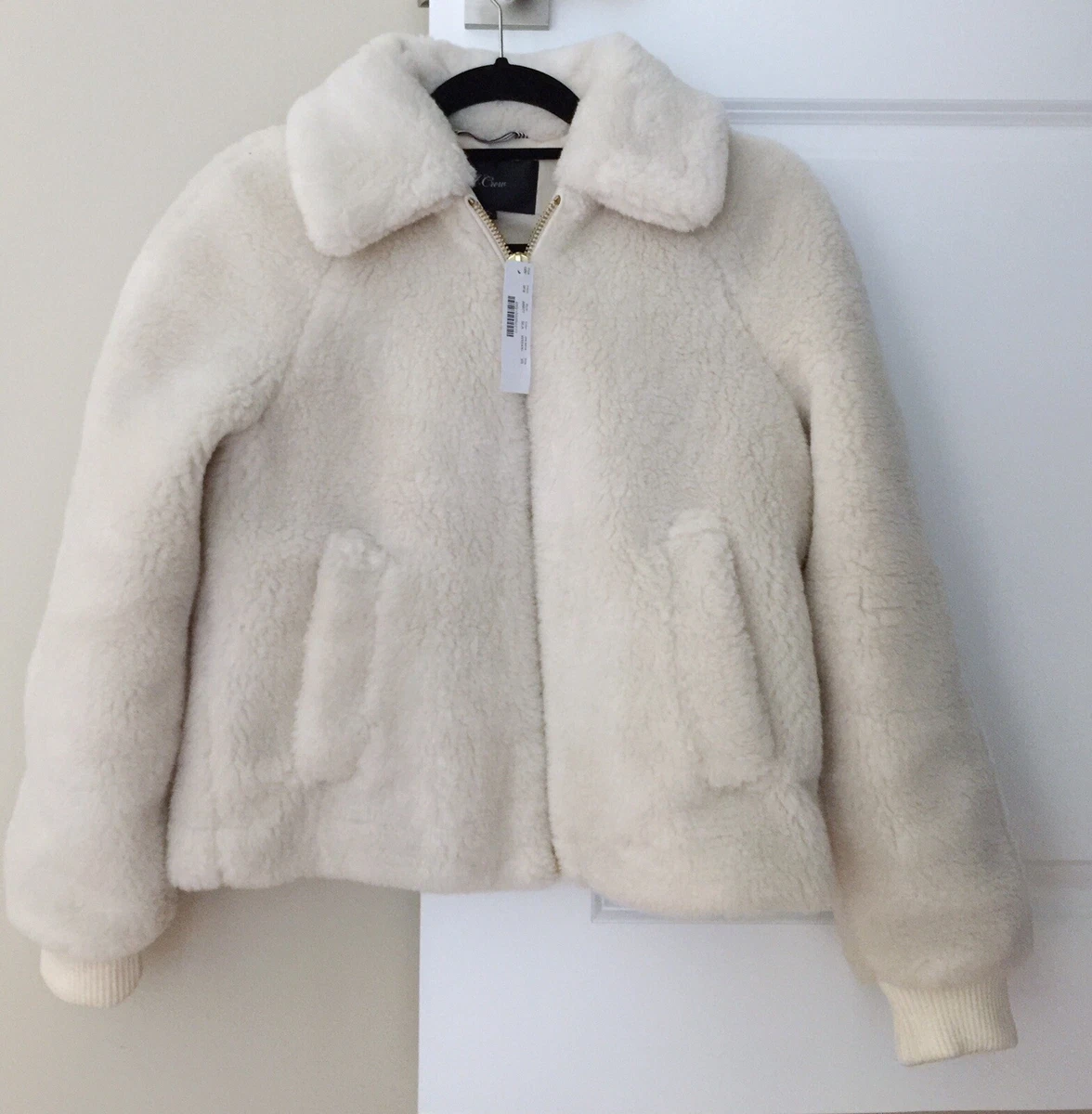 Plush bomber shop jacket
