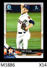 1-2018 BOWMAN DRAFT CHROME REFRACTOR CODY DEASON ASTROS CARD#BDC-194 QTY