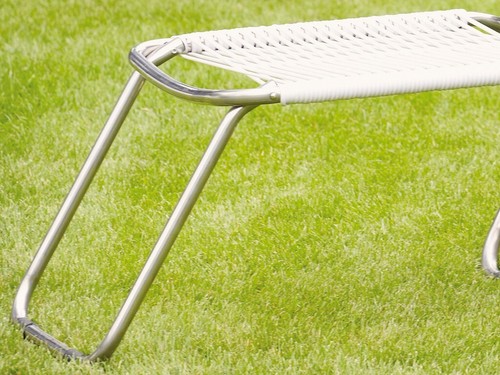 Jan Kurtz SPAGHTETTI Sessel / Liegestuhl in aluminium / weiß - Bild 5 von 5