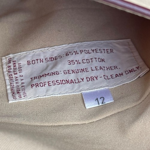 Vintage 70s ETIENNE AIGNER Womens 12 Reversible Trench Coat Belted MAROON BEIGE - Picture 21 of 22