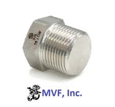 1/4" Male NPTF Hex Plug 316 Stainless Steel Hydraulic, Pipe Fitting 5406-P-04-SS