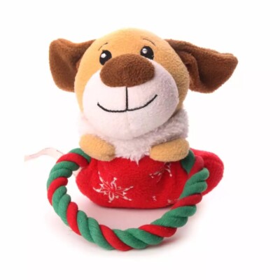 Spielzeug Hundespielzeug Kauspielzeug Quietscher Plüsch Weihnachten Dog Welpen