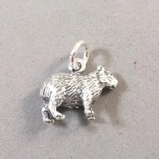 .925 Sterling Silver 3-D CAPYBARA CHARM Pendant Peru Argentina 925 AN12