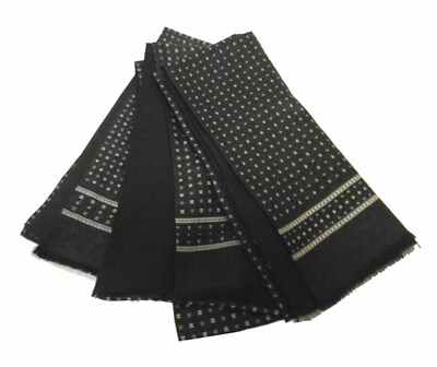 SCIARPA double SETA LANA nera UOMO sciarpe eleganti bianchi grigi