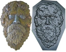 Mold Green man face plaque Old Man Tree wood spirit faces Greenman D31