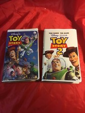 2 Disney VHS Toy Story/Toy Story 2 Disney Pixar Clamshell EUC