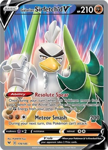 Galarian Sirfetch'd V - 174/185 - Pokemon Vivid Voltage Sword Shield Full Art NM - Picture 1 of 1