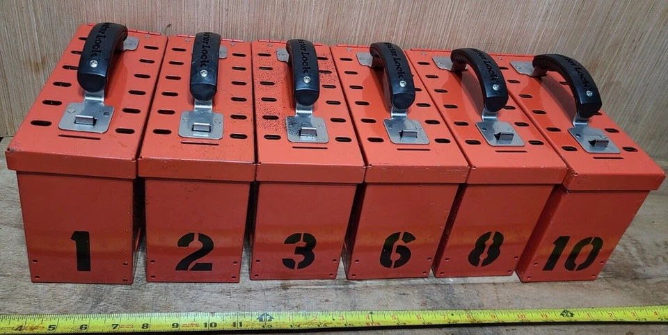 LOT OF 6 MASTER LOCK SAFETY SERIES PORTABLE GROUP LOCK BOX 498A - Image 3 of 4
