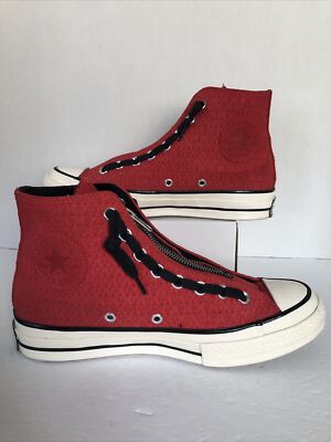 64 Rare Unisex Converse Chuck 70 Zip Hi University Red Shoes M
