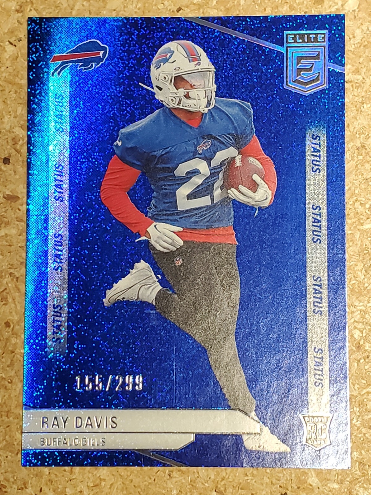 Ray Davis 2024 Donruss Elite Status Sparkle Rookie Parallel #155/299 Bills RC
