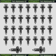 30PCS Nylon Bumper Fender Fastener Rivet Clip Retainer For GM Ford 97~ #11518017