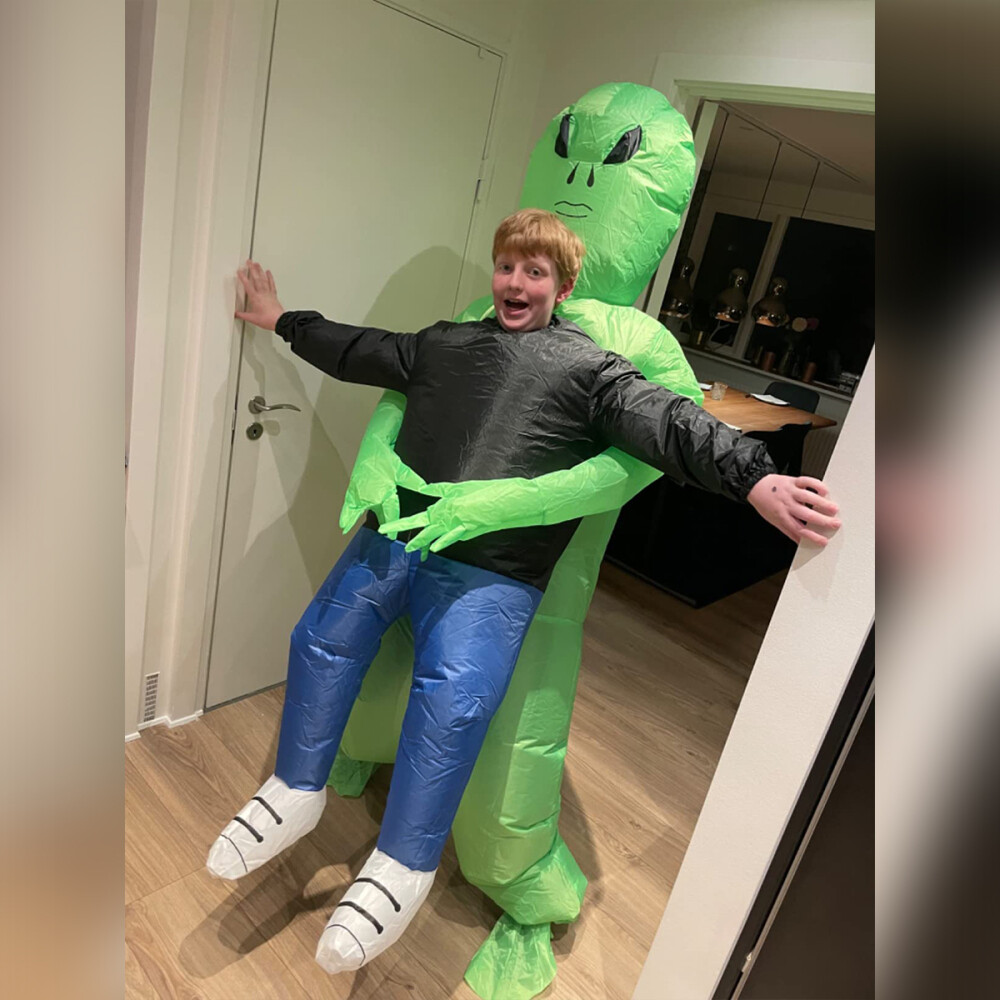 Aufblasbares Alien-Kostüm Für Halloween & Partys – Verstellbar & Mit Ventilator