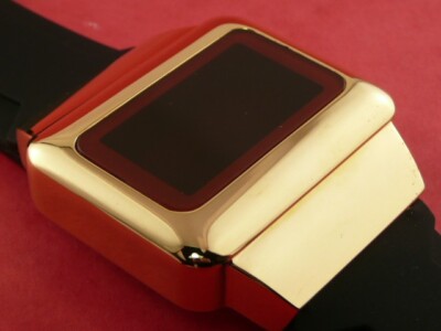 GOLD ELVIS UHR 1 alt Vintage 70er Style LED LCD DIGITAL selten Retro omeg@ TC2 