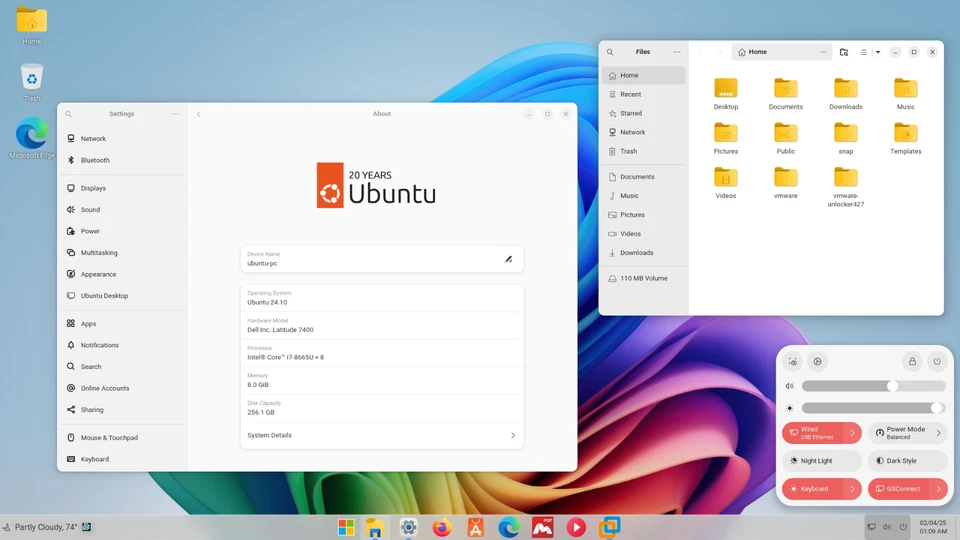 Ubuntu 24.10 Preinstalado 2.5" 128GB SSD - Windows 11 Tema #6 Foto 2 de 4