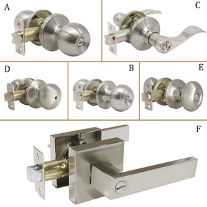 Details About Privacy Passage Door Knobs Brushed Nickel Interior Door Lever Handle Entry Locks